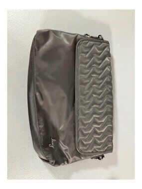 Lug SOAR Quilted Crossbody Bag - Gunmetal Grey with Chain and Strap, Unisex Styl